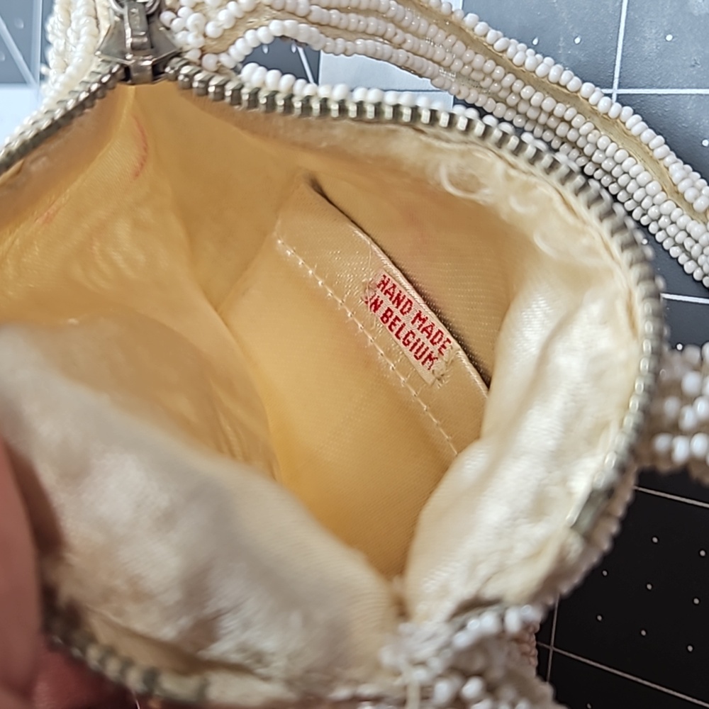Vintage evening bag handmade from Bulgaria with mirror - Picture 6 of 12